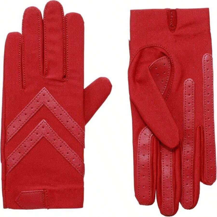 Isotoner Womens Water Repellent Touchscreen Spandex Shortie Gloves - Xanh đậm - Xem 1