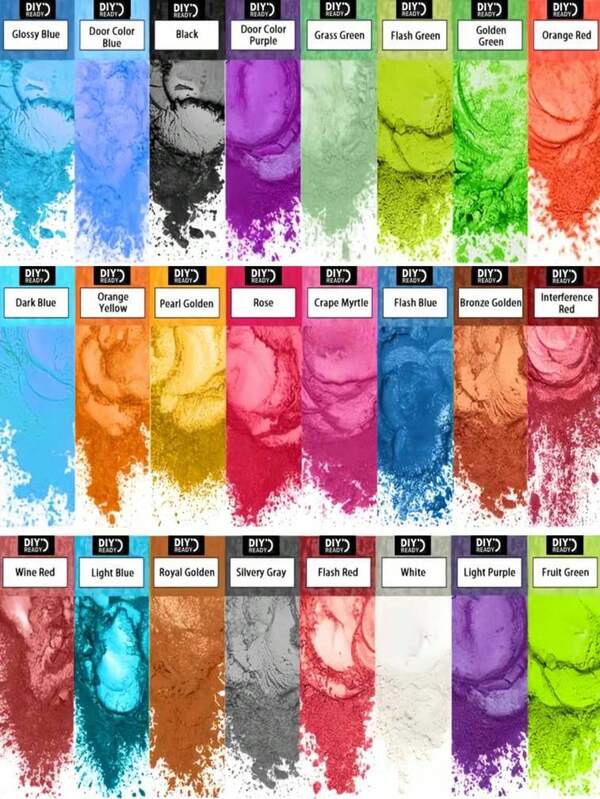 24 Colors/8 Colors 5g 0.18oz Pearlescent Mica Powder In Different Colors, Vibrant Epoxy Resin Dye Colors, DIY Jewelry Crafts, Long-Lasting Pigment, Arts & Crafts Kit, Suitable For Candle Making, DIY Handicrafts, Wooden River Table, Liquid Paint Mixture, Coasters And Jewelry Making