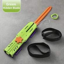 SkipBear Ärmel Schwert, einziehbares Ärmel Schwert Assassin's Creed, robuster Kunststoff Kostüm & Themenparty Accessoire (Grün/Blau/Schwarz), Ausrüstung, einziehbares Ärmel Schwert Assassin's Creed Karotten Ärmel Schwert Armband Werfer Requisit, Stressabbau cooles Spielzeug für Jungs, Strumpfstopfer Männer Spiel Weihnachten Kinderspielzeug Weihnachtsgeschenke für Jungs Spielzeug für Jungs Fidget Spielzeug Strumpfstopfer für Teenager Weihnachtsspielzeug Lustig - Verschiedenfarbig - Übersicht 12