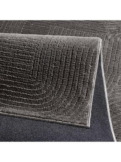 Taracarpet Short Pile Boho Sk Polyester Vloerkleed In 3D Look, Washable, Easy To Clean Robust, Ideal Living Room, Bedroom Children's Also As Bath Mat, Anthracite Waves, 050 080 Cm view 5