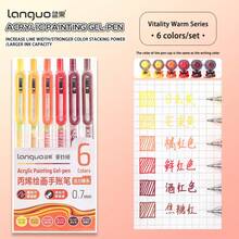 Languo 90 Colors Acrylic Paint Gel Pen Set - Professional Layering Art Markers For Students, 0.7mm Fine Tip DIY Drawing Pens For Glass/Paper/Wood/Blackboard/Tumblers/Plastic, Great For Study Notes And Crafts - Multicolor - View 18