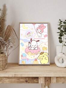1 件无框 Sanrio 可爱海报家居装饰高品质印刷品，经典装饰艺术风格，可直接悬挂于客厅、卧室、节日派对和室内装饰、电影墙壁艺术、卧室艺术品、精致美学、纹理饰面 - 彩色 - 查看 18