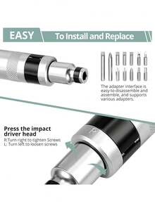 Juego de destornilladores de impacto de 13 piezas en caja de hierro - Plateado - Ver 6