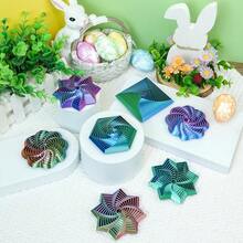 3D Printed Fidget Toy, Fractal Hexagon Spiral Design, Sensory Stress Relief Toy, Colorful , Great Gift For Holidays, Christmas, Birthdays (Light Purple) - Multicolor - View 8