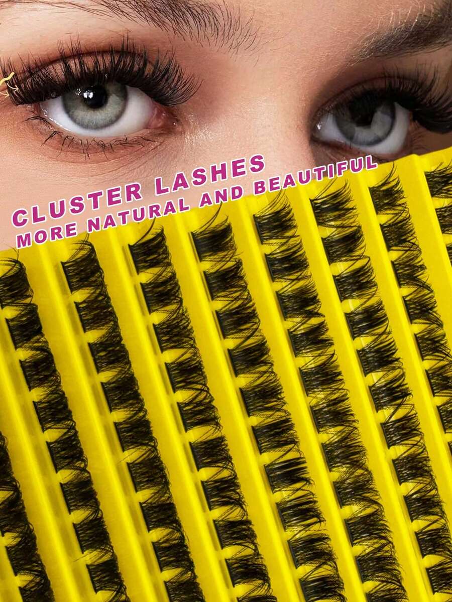 120 Clusters DIY Individual Lash Extensions At Home – Segment False Lashes For Wedding Bridal Makeup Date Night Photos Zoom Meetings Travel Daily Wear Halloween Christmas Dates & Party