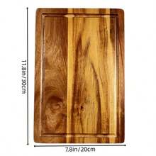 Heavy-Duty Acacia Cutting Board - Kitchen Cutting Board With Handle, Suitable For Chefs, Used For Cutting Meat, Vegetables, And Cheese, With Juice Trough - Easy To Clean Surface, Suitable For Households, Dormitories, And Restaurants - Perfect Gift For Chefs (Mother's Day, Easter) - Durable And Hygienic Preparation Surface, Suitable For Food Preparation, Elegant Design, Sturdy Structure, Multi-Functional Accessories, Suitable For Home Chefs