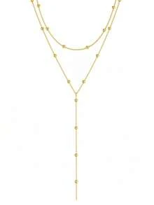2 Stück/1 Stück, exquisite mehrschichtige Ketten-Anhänger Halskette, mehrschichtige Y-förmige Halskette, Damenstil, einfache und vielseitige personalisierte Ketten-Halskette, Lasso-Stil Gold-Halskette, Damenschmuck, Geschenk