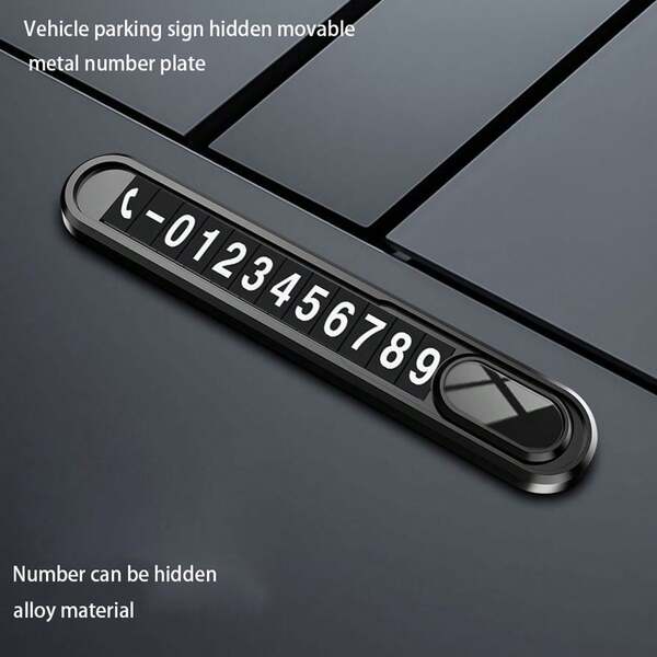 Creative Car Parking Number Plate Hidden Metal Number Plate