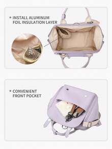 Baby Wickeltasche Handtasche, Reise Wickeltasche, kleine tragbare Mutterschaftstasche mit isolierter Tasche, Schulter- und Doppelschulterriemen Mutter Tasche