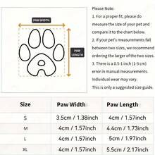 4 件装小型犬防水鞋 - 保护宠物爪子并保持干燥，宠物雨靴，宠物外出的完美礼物，耐用且易于清洁 - 藍色 - 查看 3