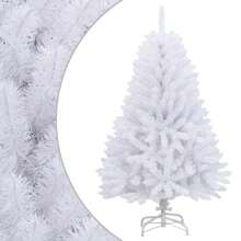Artificial Hinged Christmas Tree With Stand White 120 Cm - White - View 2