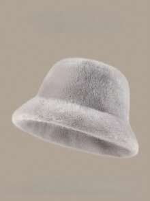 1顶保暖、防风、可爱蓬松的针织帽，适合青少年、学生和女性在冬季户外活动、圣诞派对和滑雪旅行中佩戴。 - 彩色 - 查看 5