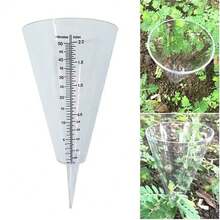 2PCS Cone Rain Gauge Measurement Ground Precipitation Garden Rainfall Measuring - White - View 4