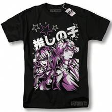 Oshi No Ko Ai Hoshino Shirt Girl Call Of The Night Anime Manga Graphic T-Shirt - Noir - Voir 1