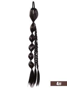 1 Pc Lantern Bubble Ponytail Rubber Band Style 18 Inch Sweet And Cool Bubble Ponytail Synthetic Heat-Resistant Fiber Wig Suitable For Girls Daily Holiday Wear - Multicolor - View 14