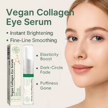 纯素胶原蛋白眼部精华 - K Beauty 三重透明质酸和肽胶原蛋白精华，改善皮肤弹性，减少细纹和黑眼圈 - 纯素韩国护肤眼霜 - 透明 - 查看 3