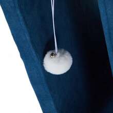 Kontorsstol med integrerad kattbädd - Husdjursvänlig stol, reptåligt material, bred sits, utbytbara armstöd, människovänlig design, kattbädd i ryggstödet, fåtölj - Kungsblått - Visa 7