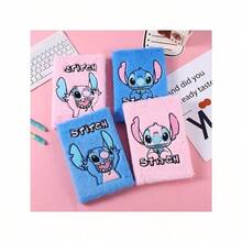 Stitch Plush Diary - Kawaii Cartoon Notebooks For Adults, Cute Stitch-Themed Journal For Daily Planning, Birthday Gift Ideas, Officially Licensed School & Office Supplies (1pc),School Supplies,Back To School.
