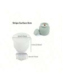 Candle Cup Silicone Mold With Lid Hand-Making Unique Concrete Clay Flower Pot Moulds Round Cement Plaster Storage Jar Molds