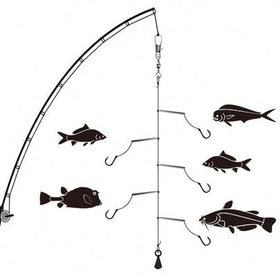 Random Color Anti-Tangled Strong Fishing Hook Fishing Wire Set, Stainless Steel Leader Fishing Hook, Fishing String Rig With 5 Hooks, Anti Winding String Hook, Christmas, Christmas Gift