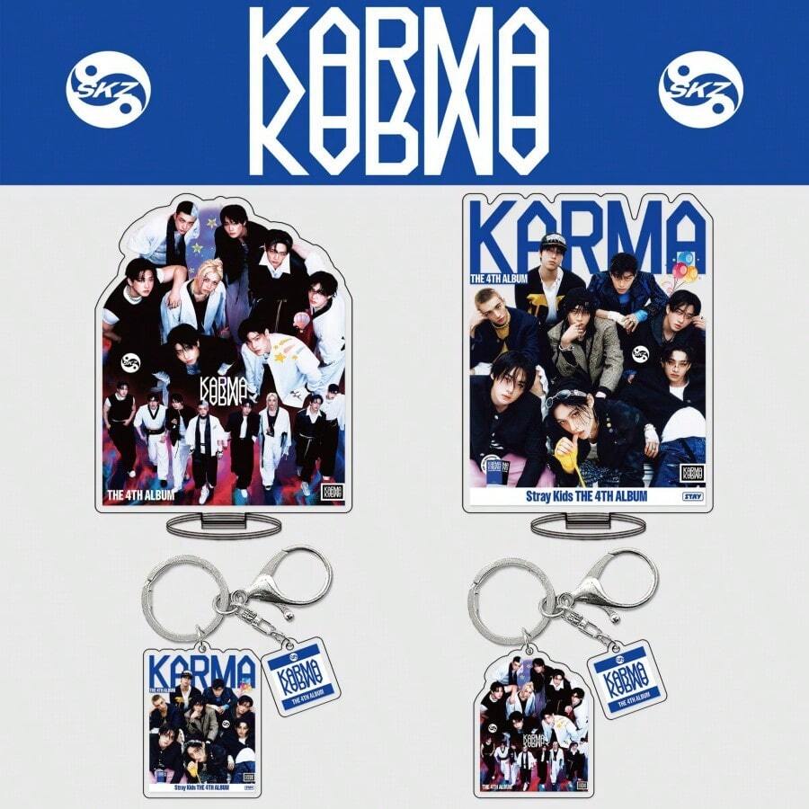 Standee Official Album KARMA Keychain Celebrity Merchandise Acrylic Display - Multicolor - View 1