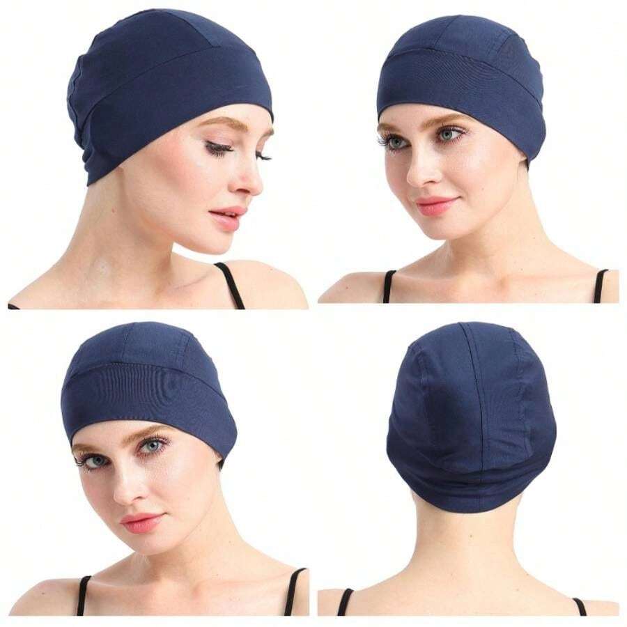 Sleep Cap Hair Loss Home Cover Chemo Women - 均碼+淺米色 - 查看 1