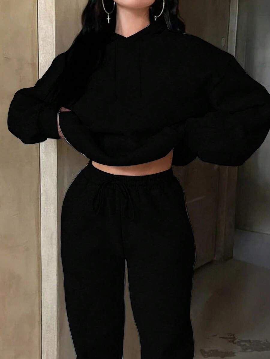 Women Two-Piece Outfits - Black - View 1