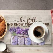 4 Pieces, 11.81*17.72in, Home Kitchen Table Decoration Mats, Beautiful Patterns, Table Decorations, Suitable For Family Gatherings, Fashionable Home Decorations, Suitable For Holiday Parties, Coffee Tables, Restaurants And Home Decoration - 彩色 - 查看 5