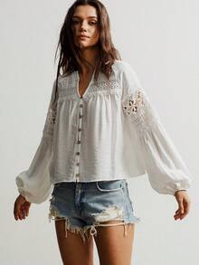 Rusttydustty Camicia casual a maniche lunghe di dimensioni standard per le donne, adatta per vacanze boho, Pasqua, spiaggia, festival musicali alle Hawaii, vacanze tropicali