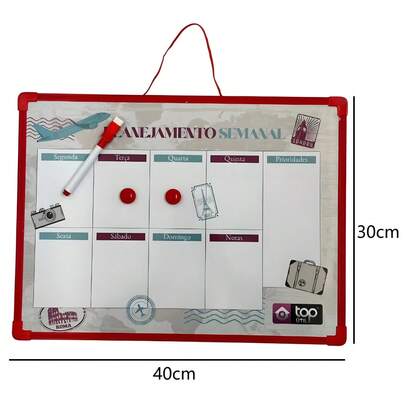 Quadro Planejamento Semanal em Plástico