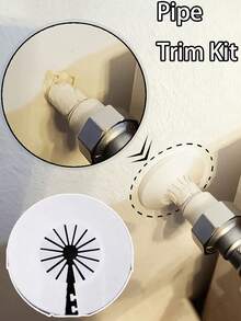Pipe Trim Kit, Wall Hole Patch Easy, Quick, Install, Plastic Wall Hole Vent Pipe Cover, For Shower Valves, Angle Valve Pipes, Faucets, Through-Wall Pipes-Decorative Quick Plate Kitchen Faucet Accessories - Multicolor - View 1