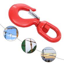 5 Ton Swivel Hook With Safety Latch, Alloy Steel Forged Lifting Hook 360° Rotation, Industrial Grade Rigging Hardware For Construction & Logistics - Red - View 10