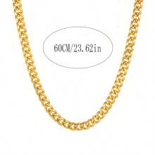 1 件不锈钢链式手链，男女通用朋克配饰礼物，时尚日常穿着