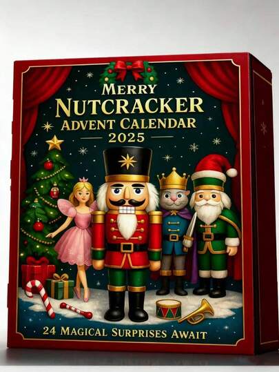 Calendario de cuenta regresiva de Navidad 2025, calendario de Adviento de acrílico con 24 puertas misteriosas para sorpresas diarias, decoración de árbol de Navidad, decoración festiva de escritorio para el hogar y la oficina para la temporada navideña, regalos de Navidad