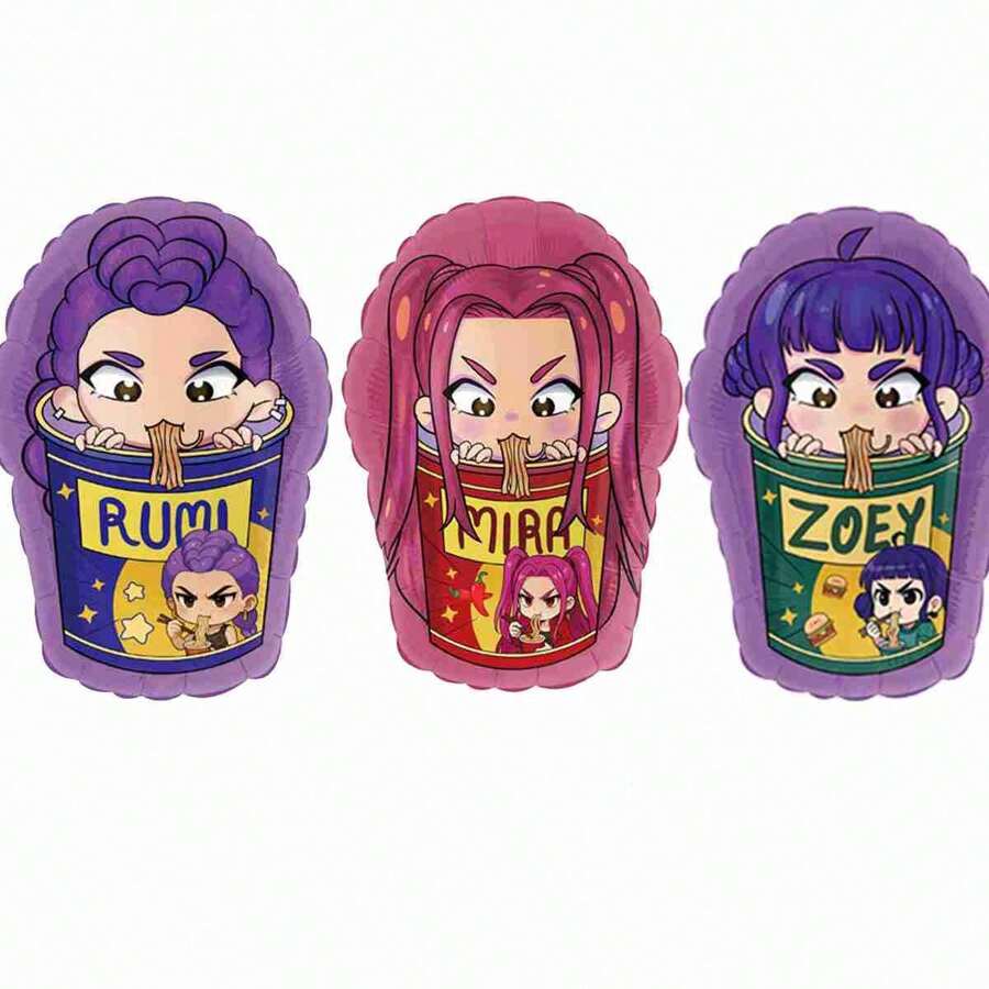 3件套热门动漫周边产品《魔女狩猎》，全新《魔女狩猎》高性价比卡通动漫《魔女狩猎》ZOER主题铝箔气球，适合生日派对装饰，赠送亲朋好友。款式随机。 - 彩色 - 查看 1