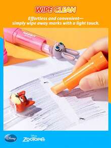 2 PIEZAS Borrador de goma con diseño de Judy y Nick, personajes de dibujos animados con licencia oficial, herramienta decorativa de estilo lindo para estudiantes, regalo divertido y adorable con forma de lápiz labial, útiles escolares universales - Multicolor - Ver 3