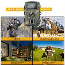 1pc Outdoor Hunting High-Definition Camera, Security Outdoor Smart Surveillance Camera With Battery Or Solar Power (Battery Not Included), 1080P Remote HD Camera For Outdoor, IP66 Waterproof, Night Vision, Animal Tracking, Monitoring And Game Camera - Camouflage - View 6