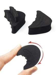 Detachable Shoe Toe Plug, Sponge Half-Size Insole, Toe Protector Anti-Chafe Adjustable Forefoot Pad, High Heel Loafer Anti-Slip Heel - Black - View 5