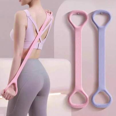 1件装阻力带家用健身肩部拉伸器健身背部肌肉训练器，手臂/背部训练弹力绳 - Pure Barre 运动胸部、手臂和肩部拉伸带，适用于物理治疗、瑜伽、普拉提、拉伸和其他锻炼