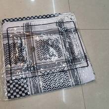 Bufanda para Hombre Diadema Arabia Saudita Dubái EAU Viaje Hombre Pañuelo de Cabeza Tira Turbante de Alta Calidad - Cicatriz de cuadros negros - Ver 6