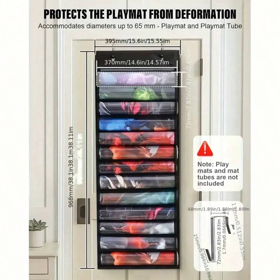 Portable Hanging Design Large Capacity Transparent Plastic Slot Foldable Multi-Section Gaming Pad Storage Bag - Black - View 1