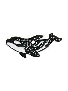 1/6pcs Alloy Cartoon Whale Brooch, Cute Ocean Series Adjustable Decorative Badge, Metal Versatile Clothing & Backpack Pin - Multicolor - View 15