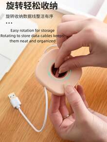 1 Pc ABS Square Cable Winder, 1 Pc Portable Rotatable Data Cable & Earphone Winder (With Phone Holder), 1 Pc Charging Cable Storage Box, 1 Pc Cable Management Organizer