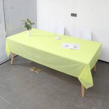 1/5pcs Disposable Plastic Rectangular Tablecloth, Various Colors For Birthday, Shower, Wedding, Ice Cream And Ocean Party Decorations, Birthday Wedding Room Decor - Multicolor - View 11