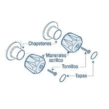 Juego de manerales Fonthy regadera acrílico modelo 40014 transparente brillante accesorios baño instalación fácil resistencia alto diseño moderno presentación premium multiusos - transparente - Ver 4