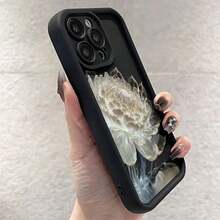 Una funda de teléfono totalmente protectora hecha de material TPU con diseños de loto blanco y ojo celestial, adecuada para los modelos de  de Apple 16, 15, 14, 13, 12, 11, XR, Pro, Plus y Pro Max. - Colores mixtos - Ver 5