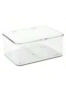 1 pieza Caja de almacenamiento de maquillaje, Caja de almacenamiento de mascarillas para refrigerador, Organizador de cuidado de la piel a prueba de polvo y agua con tapa, Organizador de perfumes, Adecuado para almacenamiento en refrigerador, Almacenamiento de accesorios y accesorios para el cabello, Organización de utensilios de cocina, Estante de exhibición de suministros para el campus