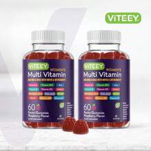Viteey Womens Multivitamin Gummies - Immune Support - 12 In 1 Essential Vitamins &Amp; Minerals - Vitamin A, C, D3, E, B6, B12, Folic Acid, Biotin, Calcium, Zinc &Amp; More - Vegetarian - Raspberry Flavored - Flavor NameB - 查看 2