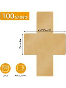 50/100 piezas Forros para molde de pan 9x5 pulgadas, papel de hornear preformado y equipo de hornear esencial, accesorios de cocina antiadherentes y desechables de papel pergamino marrón para tostadas, pasteles, pan de plátano, freidora de aire, suministros de repostería desechables