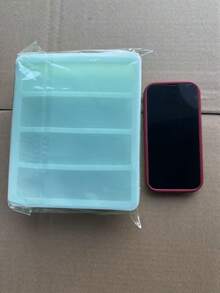 1pc Silicone Covered Freezer Tray - Durable Kitchen Storage Container For Soups, Broths And Sauces - Stackable Green Food Prep Box - Essential Kitchen Accessory